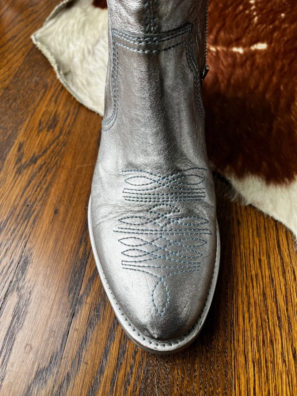 Zadig & Voltaire Paris western boots silver